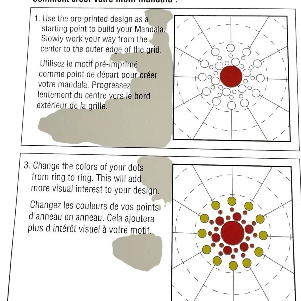 2 Mandala Dot Art Canvas Sets‎